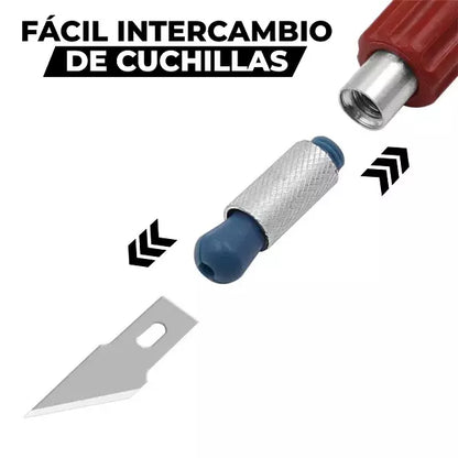 KIT DE CUCHILLAS INTERCAMBIABLES MULTIUSOS